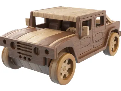  Wooden 4x4 Toy 