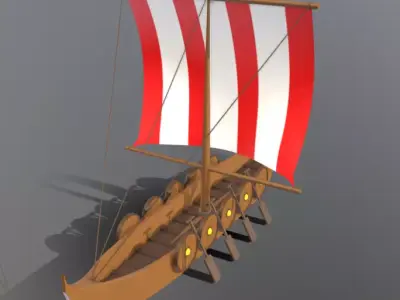 Viking Ship 3D model shop