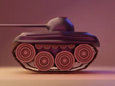 Space Inspired Mini Tank 3D model