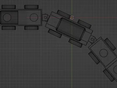 Simple train-toy in Blender Free 3D model