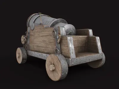 Cannon Low-poly 3D model purchase