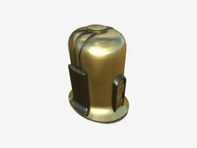 Old Diving Helmet C06 Gold - Character Design Fashion Low-poly 3D model