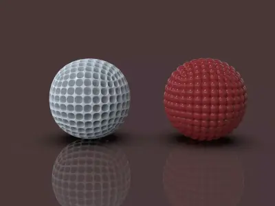 3D bowl golf balls 3D model