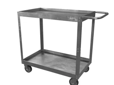 Steel Cart Realistic Low-poly 3D model