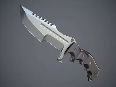 Combat Knife High Tech Low-poly 3D model