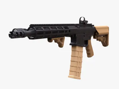 AR-15 Carbine Rifle  Free 3D model