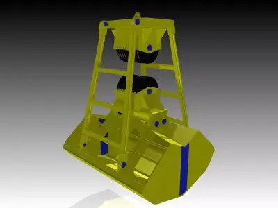 Clamshell buckets 3D model