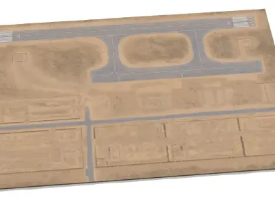 UAV Airfield Desert Ground Surface 3D model purchase