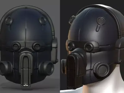Helmet military combat soldier armor  Low-poly 3D model shop