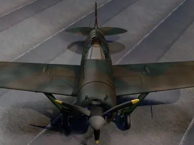Brewster B339 Buffalo Mk-1  - RAF 3D model