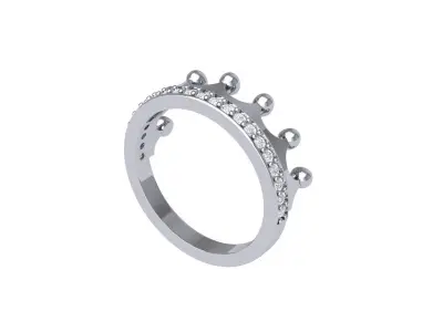 Crown Ring  3D print model buy