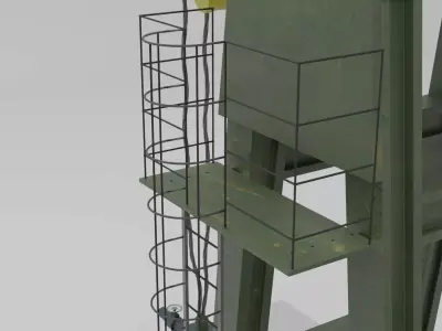 Oil Pumpjack Game-Ready Low-poly 3D model