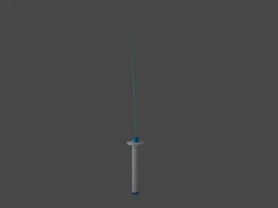 blue katana 3D model