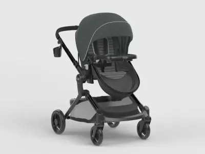 Baby stroller 3D model 3D model 14
