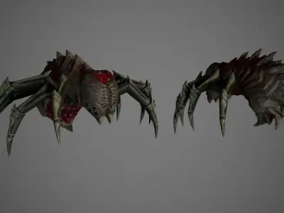 Spider Low-poly 3D model 4