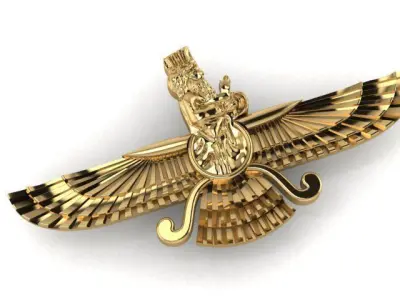 B-104 farvahar ahura mazda ancient iranian 3D print model