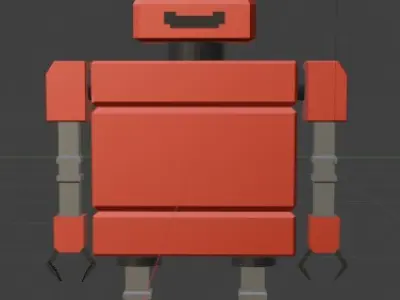 Robot Low-poly 3D model 26