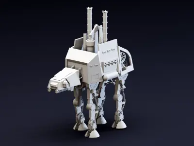 6 Steampunk Robotic Creatures- High detail 3d models Low-poly 3D model