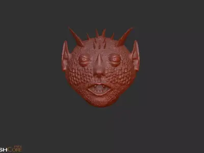 3DPrint FishMan obj Low-poly 3D model
