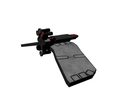 Heavy space drone fighter Free low-poly 3D model