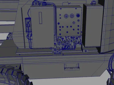 boom lift iiside detail 3d model 3D model