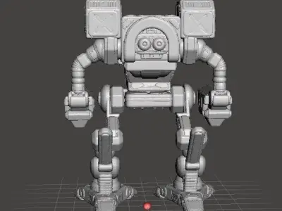 TIMBERWOLF MADCAT ROBOT WARRIOR MINIATURE MODEL FOR GAMES 3D print model