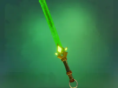 Emerald Sword Low-poly 3D model