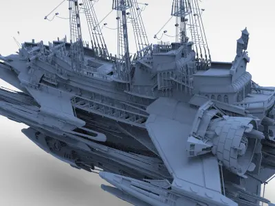 Sci-Fi Captain Blood Ship  3D model