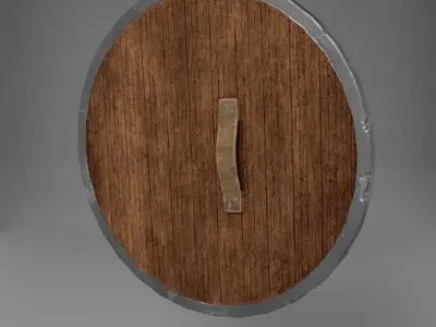 Simple Viking Shield Free low-poly 3D model