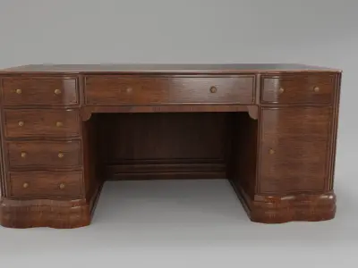 Vintage Desk - Low Poly Low-poly 3D model