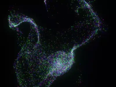 Particle Simulation in blender Eevee Free 3D model
