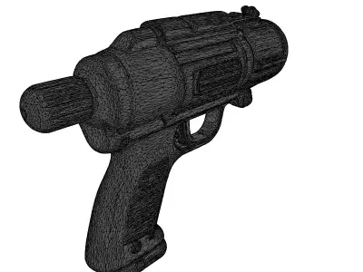 Retro SciFi Ray Gun Blaster 3D model