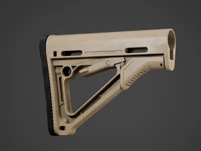 Magpul CTR stock Low-poly 3D model