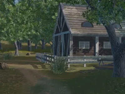 Tribal Village In Nature 3D model