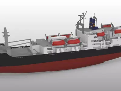 TS Kennedy US training ship print ready model 3D print model
