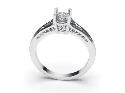 solitaire with ring sizes  8 part S72 3D print model