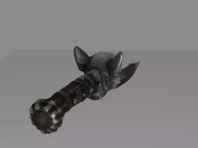 Chihuahua Head Survival Knife 3D Model DVL 3D Studio Low-poly 3D model