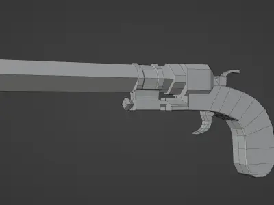 Shotgun Pistol Low-poly  Low-poly 3D model