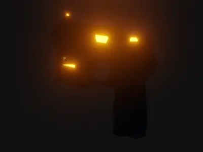 Low Poly Sci Fi Pistol Low-poly 3D model