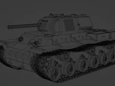 KV-1 Soviet Tank 3D model