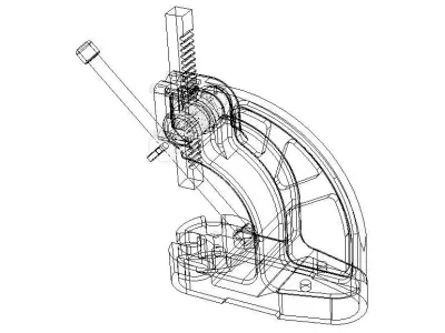 Manual Arbor Press 05 Ton Pressure 3D model