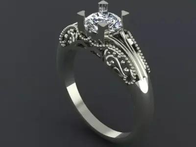 Round center antique look 3D print model