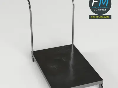 Platform trolley cart 1 3D model