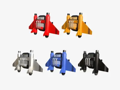 50 Jetpack Low Poly Collection - SciFi Character Design
