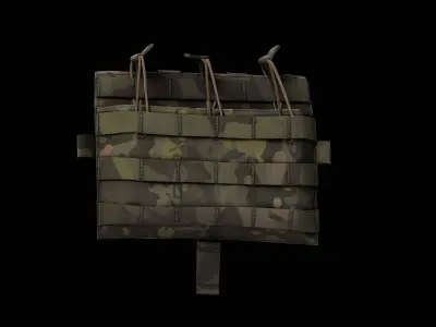 AVS Detachable Flap M4 Flat Low-poly 3D model