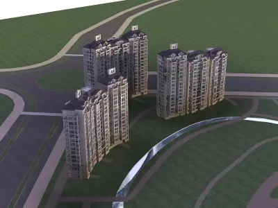 High-Rise Residential 3D model 17