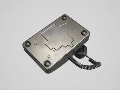 Classic rotary telephone Low-poly 3D model