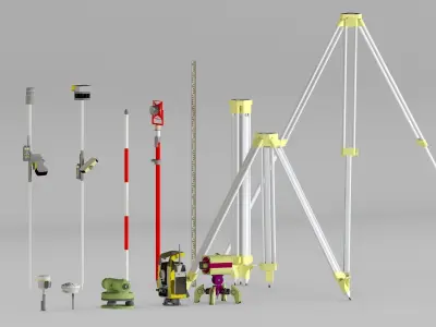 21 Topography tools- High detail 3d models Low-poly 3D model