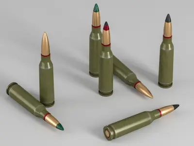 Cartridge AK 74 3D model