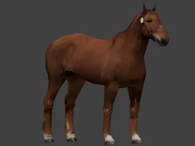 Horse Low poly Low-poly 3D model purchase